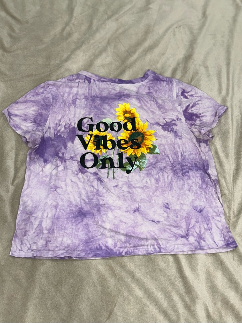 Good Vibes Only Purple Tie-Dye Tee